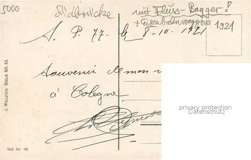 AK / Ansichtskarte Koeln_Rhein Suedbruecke Koeln_Rhein