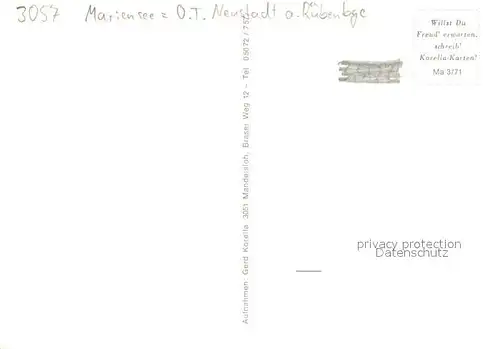 AK / Ansichtskarte Neustadt_Ruebenberge Mariensee Panorama Schafherde Waldpartie Neustadt_Ruebenberge