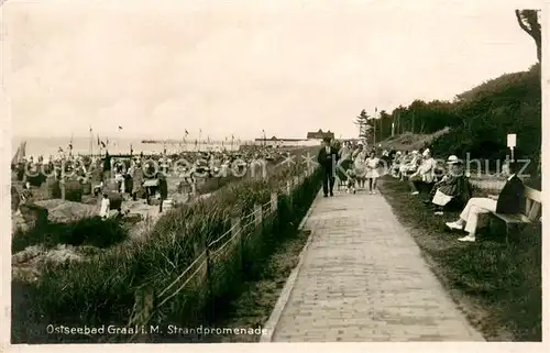 AK / Ansichtskarte Graal Mueritz_Ostseebad Strandpromenade Strand Graal Mueritz_Ostseebad