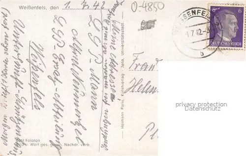 AK / Ansichtskarte Weissenfels_Saale Schloss unter Beleuchtung bei Nacht Weissenfels_Saale