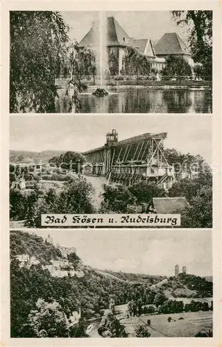 AK / Ansichtskarte Bad_Koesen Kurpark Kurhaus Saline Panorama Blick zur Rudelsburg Bad_Koesen