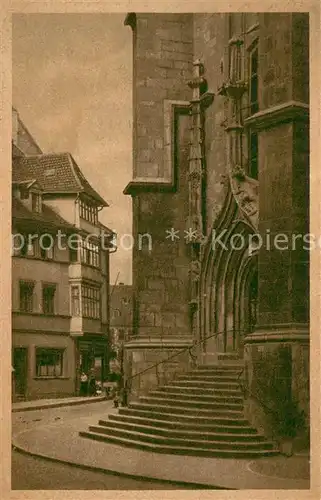 AK / Ansichtskarte Naumburg_Saale Westportal an der Wenzelskirche Naumburg_Saale