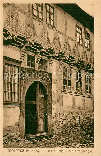 AK / Ansichtskarte Stolberg_Harz Altes Haus in der Rittergasse Stolberg Harz