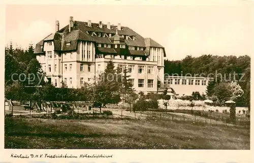 AK / Ansichtskarte Friedrichsbrunn_Harz Kurhaus Friedrichsbrunn Harz