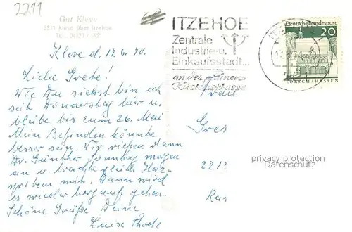 AK / Ansichtskarte Kleve_Itzehoe Gut Kleve Kleve_Itzehoe
