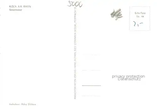 AK / Ansichtskarte Koeln_Rhein Severinstor Koeln_Rhein