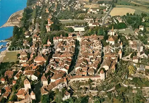 AK / Ansichtskarte Murten_Morat Fliegeraufnahme Murten Morat