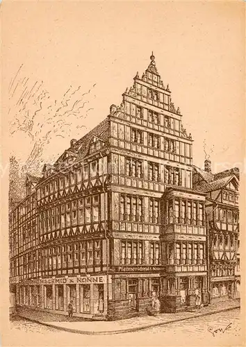 AK / Ansichtskarte Hannover Baudenkmal Pfannenschmid Haus Kuenstlerkarte Hannover