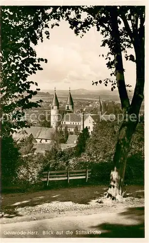 AK / Ansichtskarte Gernrode_Harz Blick auf die Stiftskirche Gernrode Harz