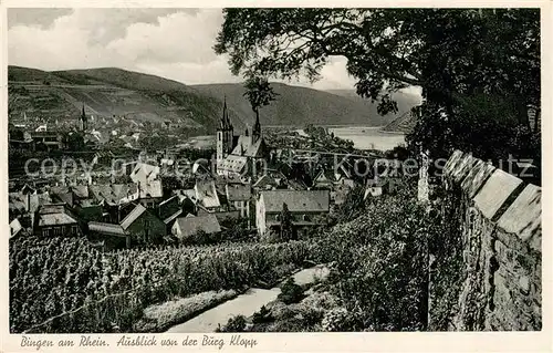 AK / Ansichtskarte Bingen_Rhein Ausblick von der Burg Klopp Bingen Rhein