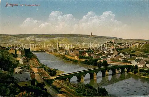 AK / Ansichtskarte Bingen_Rhein Drususbruecke Bingen Rhein