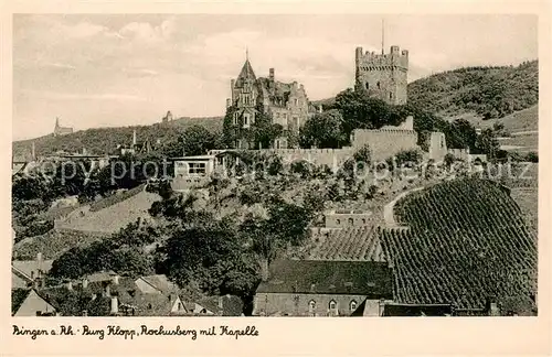 AK / Ansichtskarte Bingen_Rhein Burg Klopp Rochusberg Kapelle Bingen Rhein