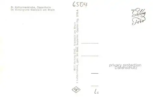 AK / Ansichtskarte Oppenheim Stadtbild mit Katharinenkirche im Hintergrund Nierstein am Rhein Fliegeraufnahme Oppenheim