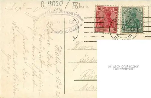 AK / Ansichtskarte Halle_Saale Burg Giebichenstein Faehre Halle_Saale