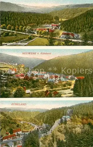 AK / Ansichtskarte Wendefurth Panorama Bodetal Neuwerk und Ruebeland Wendefurth