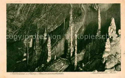 AK / Ansichtskarte Ruebeland_Harz Hermannshoehle Saeulenhalle Kupfertiefdruck Ruebeland_Harz