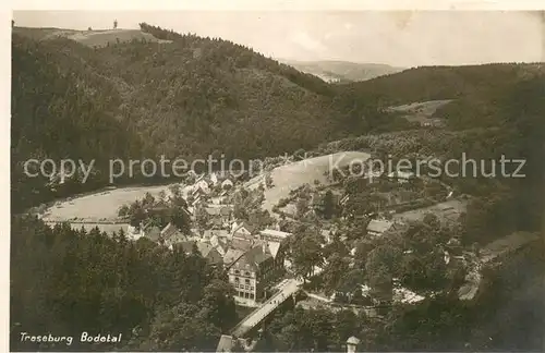 AK / Ansichtskarte Treseburg_Harz Panorama Bodetal Treseburg Harz