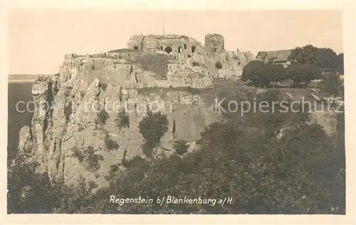 AK / Ansichtskarte Regenstein_Sachsen Blick zur Burg Regenstein_Sachsen