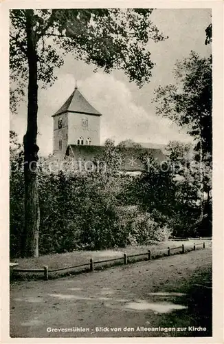 AK / Ansichtskarte Grevesmuehlen Blick von den Alleeanlagen zur Kirche Grevesmuehlen