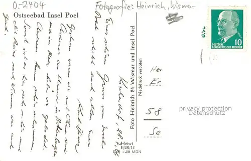 AK / Ansichtskarte Insel_Poel Hafen Blick zur Kirche Ostseebad Insel_Poel