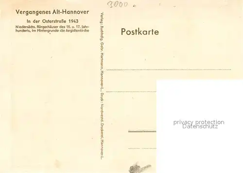 AK / Ansichtskarte Alt_Hannover In der Osterstrasse 1943 Alt_Hannover