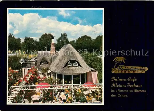 AK / Ansichtskarte Scharbeutz_Ostseebad Florida Ferienparadies mit Palmen Cafe Suedseebar Kleines Teehaus Scharbeutz_Ostseebad