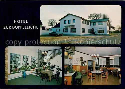 AK / Ansichtskarte Hohn_Holstein Hotel Zur Doppeleiche Treppe Gaststube Hohn_Holstein