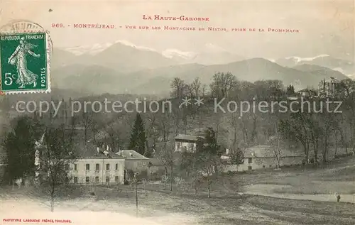 AK / Ansichtskarte Montrejeau_Haute Garonne Vue sur les Montagnes de Nistos Prise de la Promenade Montrejeau Haute Garonne
