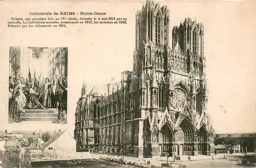 AK / Ansichtskarte Reims_51 Cathedrale Notre Dame 