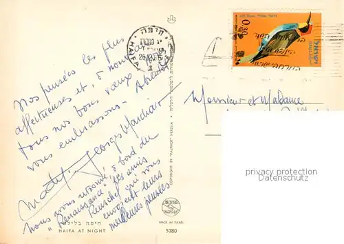 AK / Ansichtskarte Haifa at Night Haifa