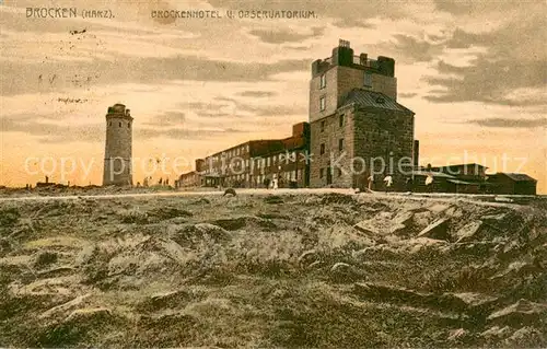 AK / Ansichtskarte Wernigerode_Harz Brocken Hotel und Observatorium Offizielle Ansichtskarte Wernigerode Harz