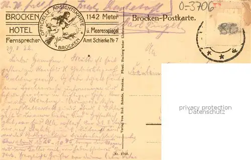 AK / Ansichtskarte Wernigerode_Harz Brocken Hotel und Observatorium Offizielle Ansichtskarte Wernigerode Harz