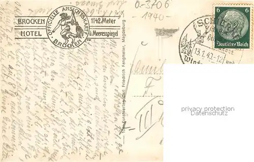 AK / Ansichtskarte Wernigerode_Harz Kuppe mit der Teufelskanzel Berghotel Aussichtsturm im Winter Offizielle Ansichtskarte Wernigerode Harz