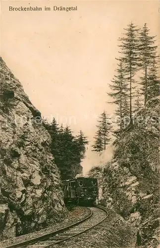 AK / Ansichtskarte Wernigerode_Harz Brockenbahn im Draengetal Offizielle Ansichtskarte Wernigerode Harz