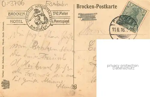 AK / Ansichtskarte Wernigerode_Harz Brockenbahn im Draengetal Offizielle Ansichtskarte Wernigerode Harz