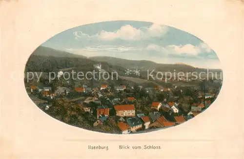AK / Ansichtskarte Ilsenburg_Harz Panorama Blick vom Schloss Litho Ilsenburg Harz
