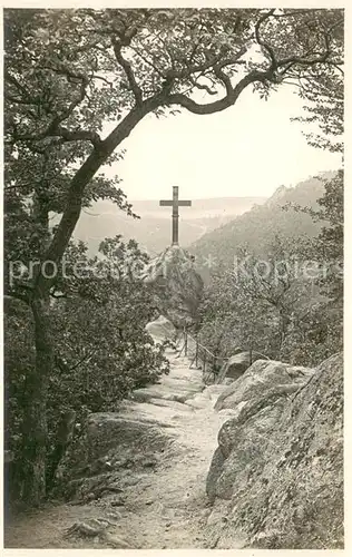 AK / Ansichtskarte Ilsenburg_Harz Ilsestein Gipfelkreuz Felsen Ilsenburg Harz