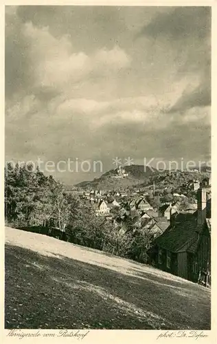 AK / Ansichtskarte Wernigerode_Harz Panorama mit Villa Ratskopf Wernigerode Harz