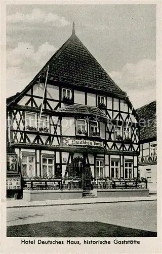 AK / Ansichtskarte Gardelegen Hotel Deutsches Haus Historische Gaststaette Fachwerkhaus Gardelegen