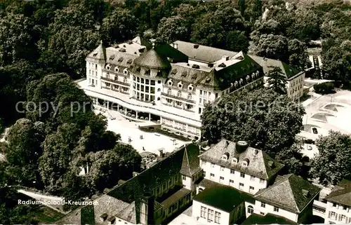 AK / Ansichtskarte Bad_Kreuznach Radium Solbad Kurhaus Palasthotel Fliegeraufnahme Bad_Kreuznach