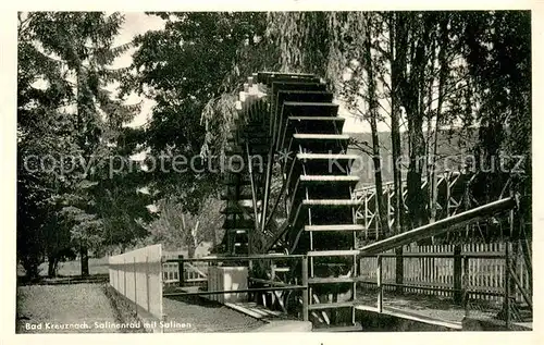 AK / Ansichtskarte Bad_Kreuznach Wasserrad Salinenrad mit Salinen Bad_Kreuznach