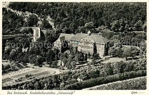 AK / Ansichtskarte Bad_Kreuznach Kinderheilanstalten Viktoriastift Fliegeraufnahme Bad_Kreuznach