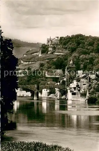 AK / Ansichtskarte Bad_Kreuznach Blick ueber die Nahe zur Kauzenburg Bad_Kreuznach