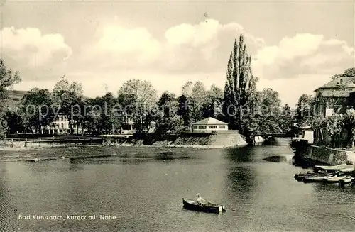 AK / Ansichtskarte Bad_Kreuznach Kureck mit Nahe Radium Solbad Kurort Bad_Kreuznach