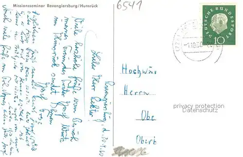 AK / Ansichtskarte Ravengiersburg Missionsseminar Kloster Ravengiersburg