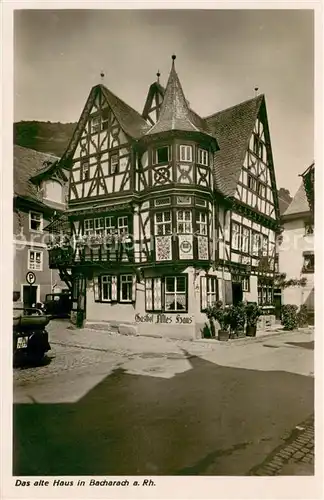 AK / Ansichtskarte Bacharach_Rhein Gasthof Altes Haus Fachwerkhaus Bacharach Rhein