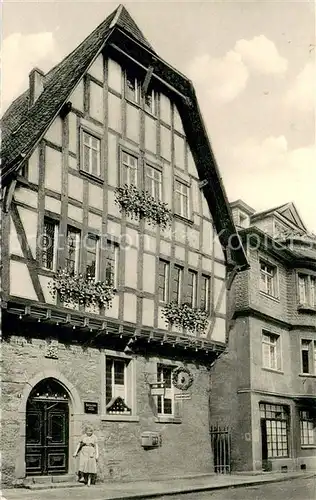 AK / Ansichtskarte Bacharach_Rhein Haus Sickingen Hotel Restaurant Historisches Gebaeude 15. Jhdt. Bacharach Rhein
