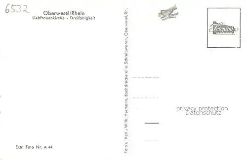 AK / Ansichtskarte Oberwesel_Rhein Liebfrauenkirche Dreifaltigkeit Oberwesel Rhein