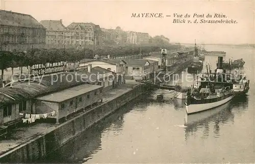 AK / Ansichtskarte Mayence_Mainz Vue du Pont du Rhin 