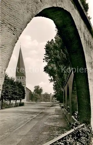 AK / Ansichtskarte Kamen_Westfalen Partie an der Ev Kirche Kamen_Westfalen